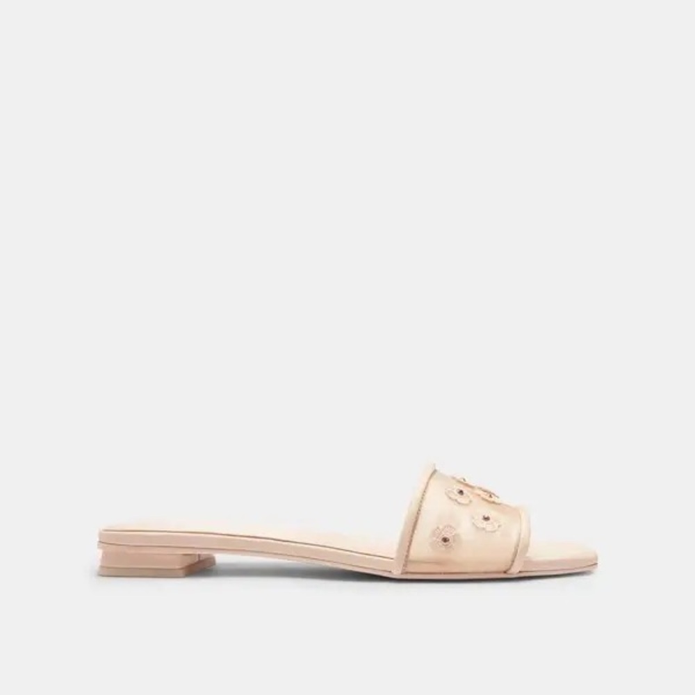 New COACH Flat Sandal With Tea Rose - Blush Size 10 - Picture 4 of 7